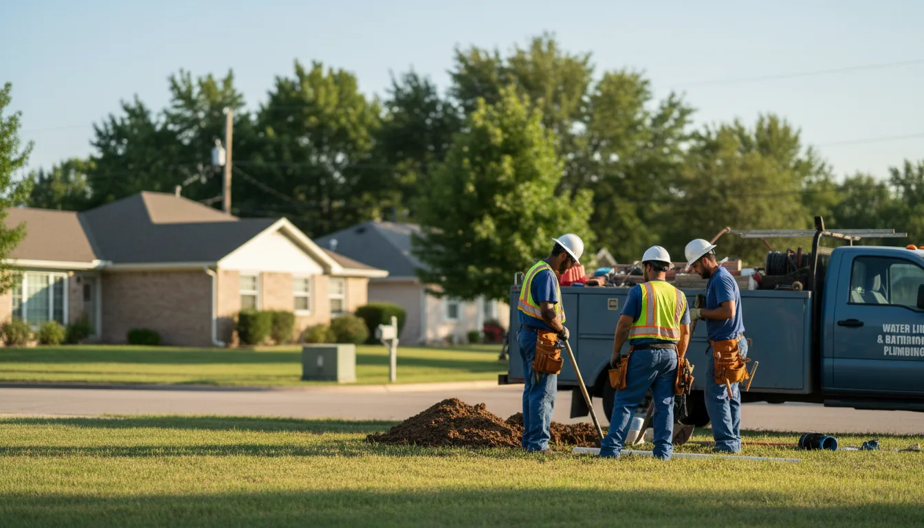 Residential water line and bathroom plumbing service in Harford, NY